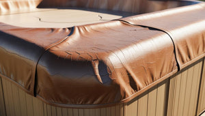 How can weather damage my hot tub cover?