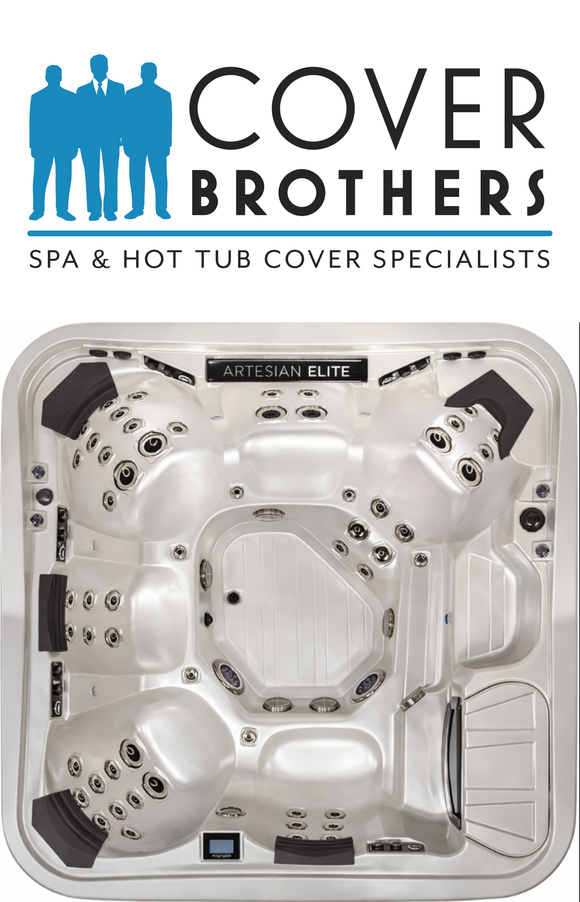 Artesian Elite Dove Canyon custom hot tub replacement covers for spas. Quality lid from The Cover Brothers.