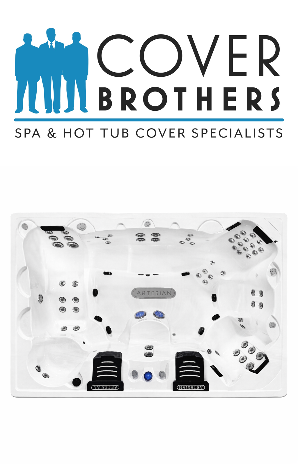 Artesian / Island Spas Bimini  spas custom hot tub replacement covers for spa. Quality lid from The Cover Brothers.