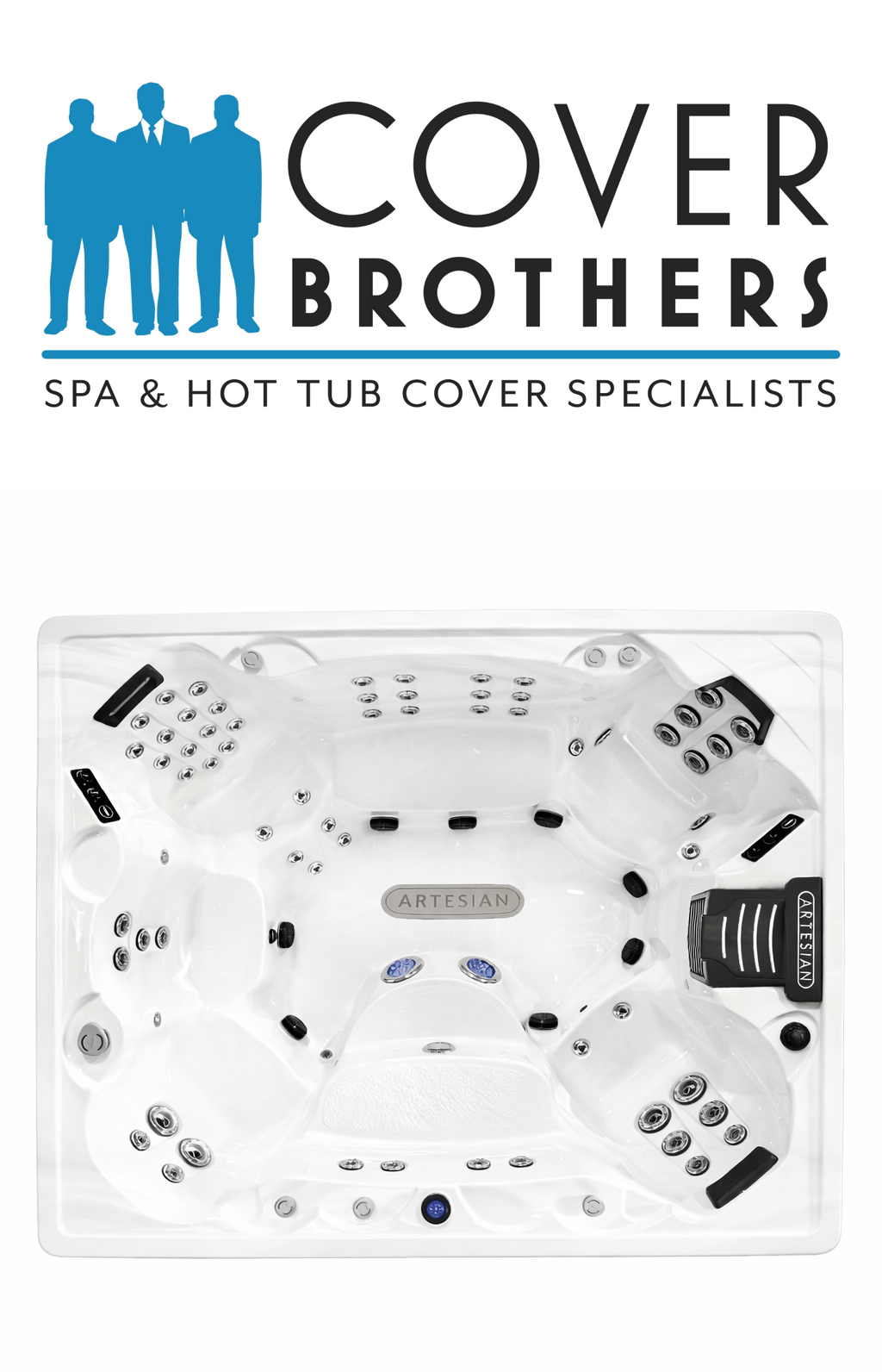 Artesian / Island Spas Isla Margarita spas custom hot tub replacement covers for spa. Quality lid from The Cover Brothers.