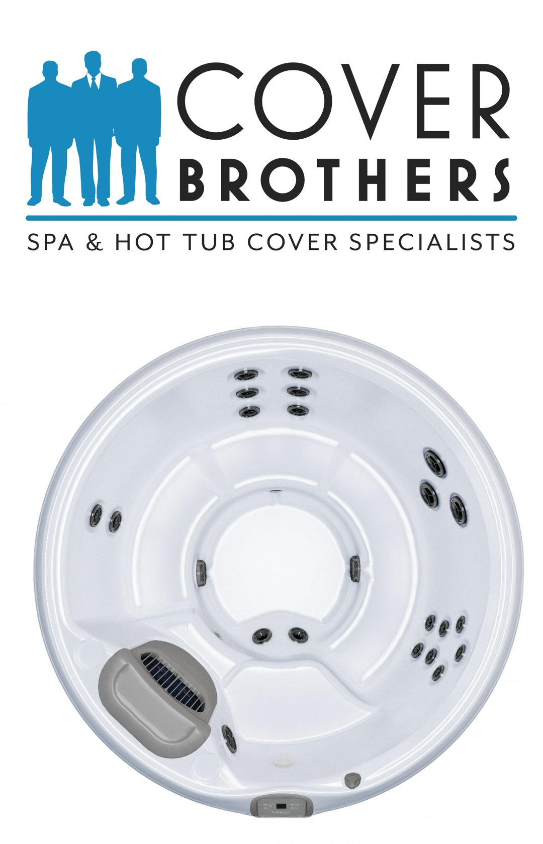 Bullfrog X6R round spa cover replacement by The Cover Brothers – premium custom hot tub lid with quality build and materials.