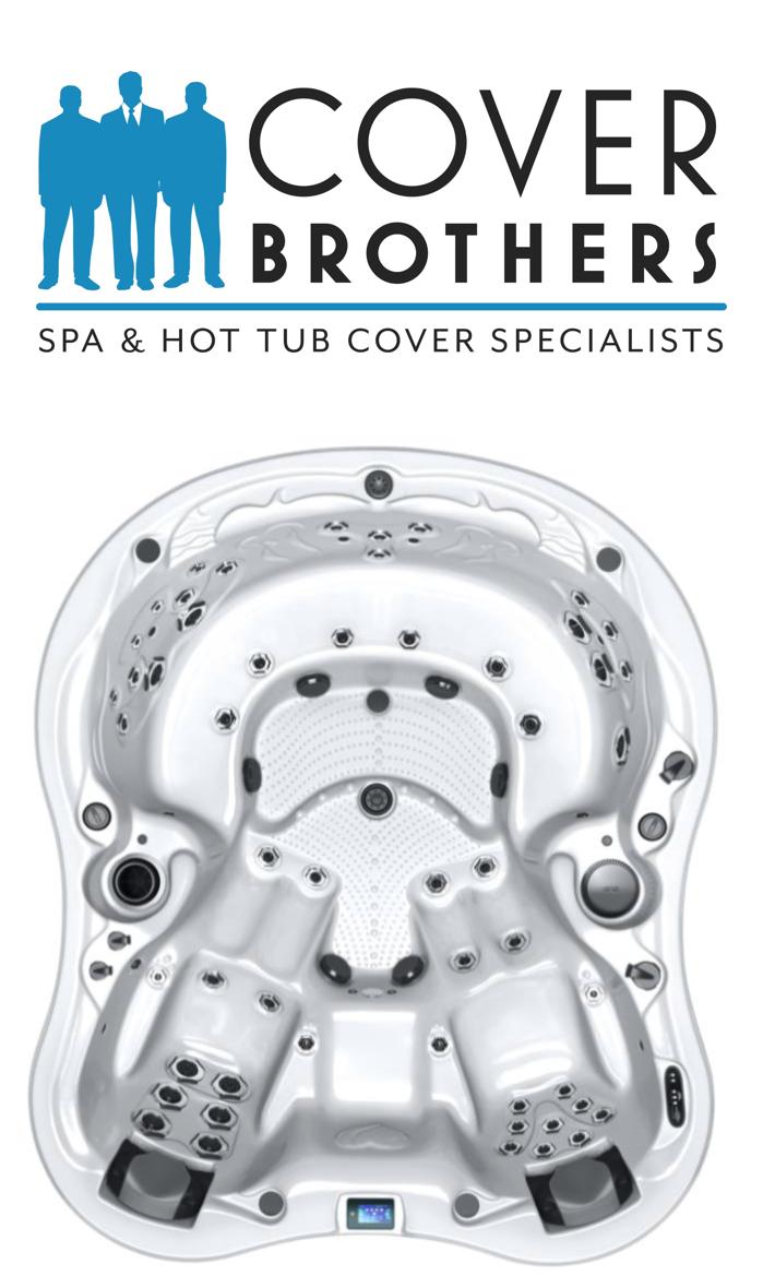 Dimension One Amore Bay custom spa replacement covers for hot tub. Quality lid from The Cover Brothers.