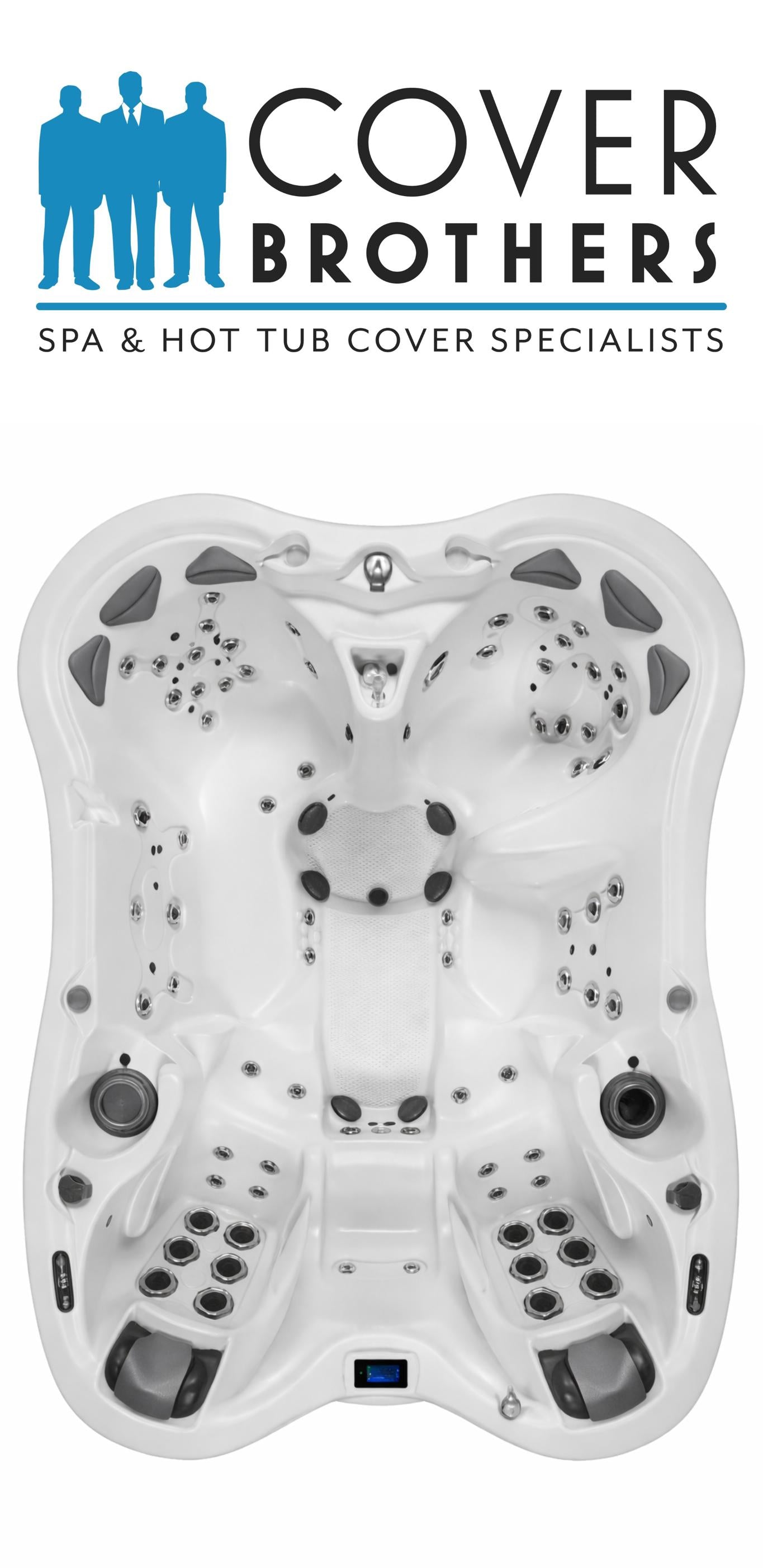 Dimension One Sarena Bay custom spa replacement covers for hot tub. Quality lid from The Cover Brothers.