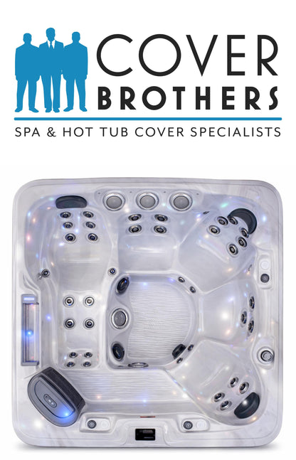 Dynasty Brava 82 custom spa replacement covers for hot tub. Quality lid from The Cover Brothers.