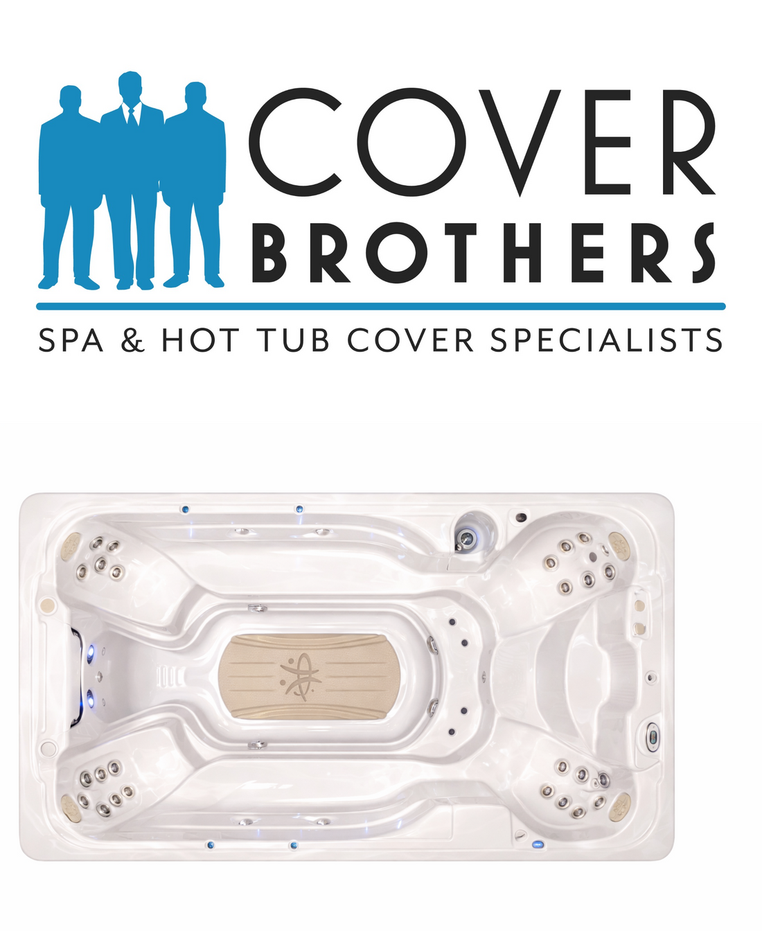 Hydropool 16FX AquaSport custom hot tub replacement covers for swim spa. Quality lid from The Cover Brothers.