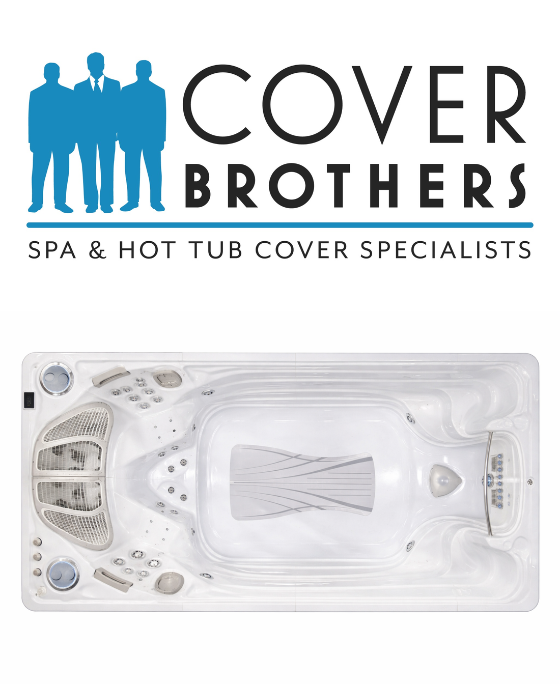 Hydropool 19 AquaSport custom hot tub replacement covers for swim spa. Quality lid from The Cover Brothers.