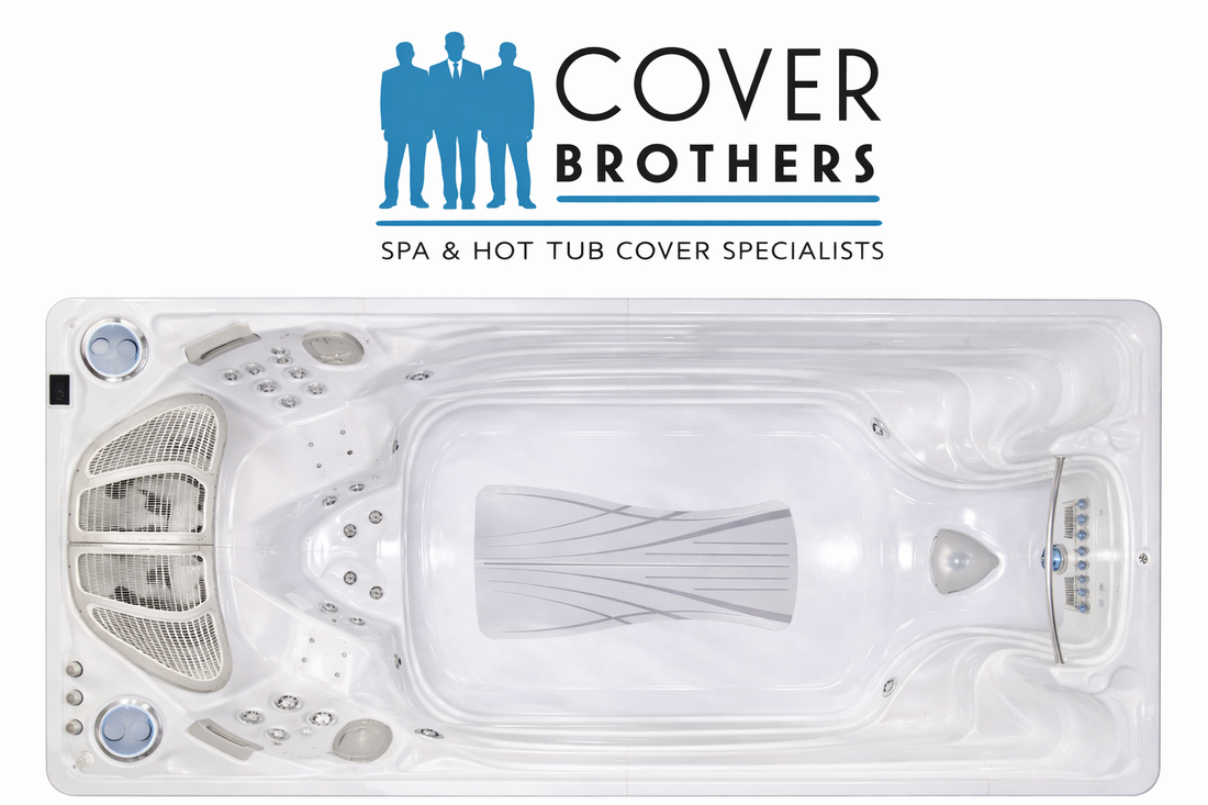 Hydropool 19 FX custom hot tub replacement covers for swim spa. Quality lid from The Cover Brothers.