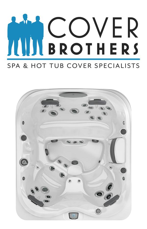 Jacuzzi J-425 custom spa replacement covers for hot tub. Quality lid from The Cover Brothers.