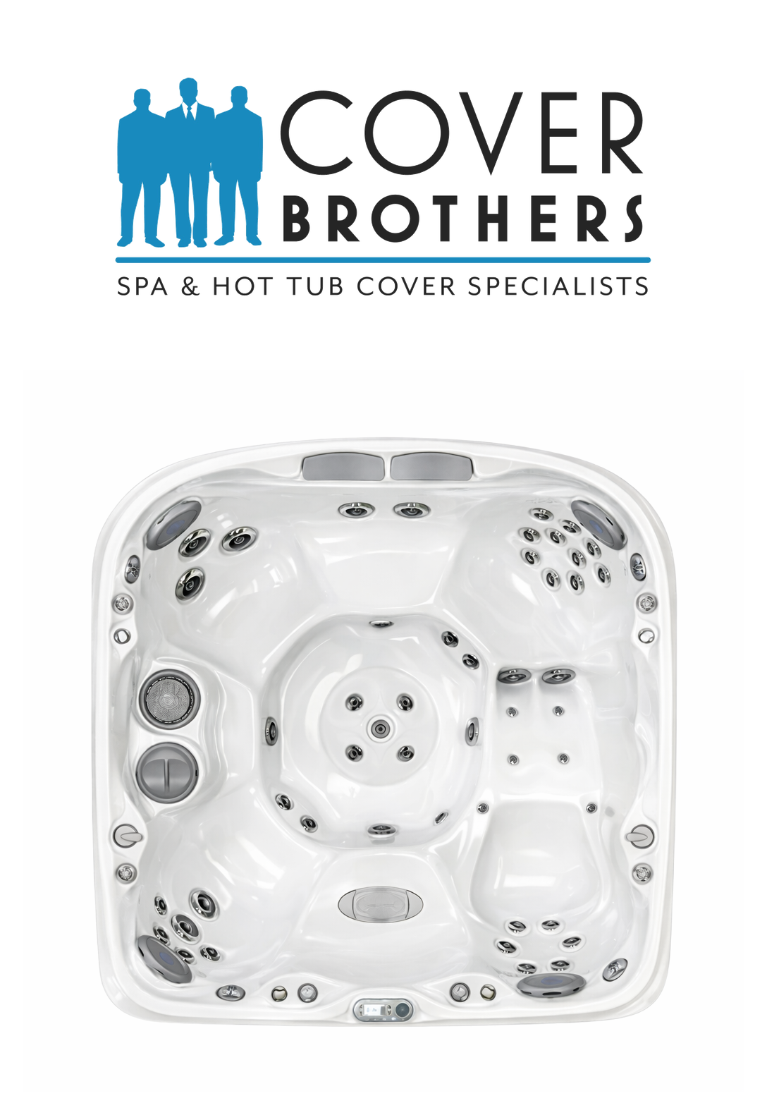 Jacuzzi J-480 custom spa replacement covers for hot tub. Quality lid from The Cover Brothers.