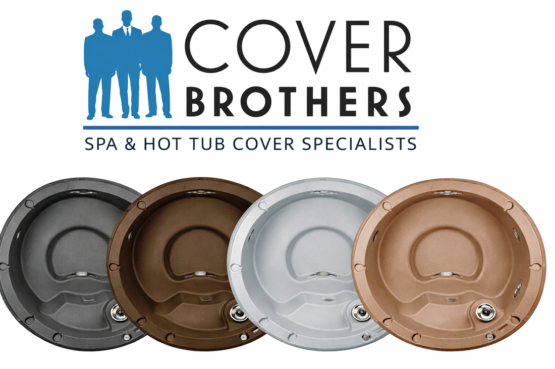 Roto Spa round custom hot tub replacement covers for spas. Quality lid from The Cover Brothers.