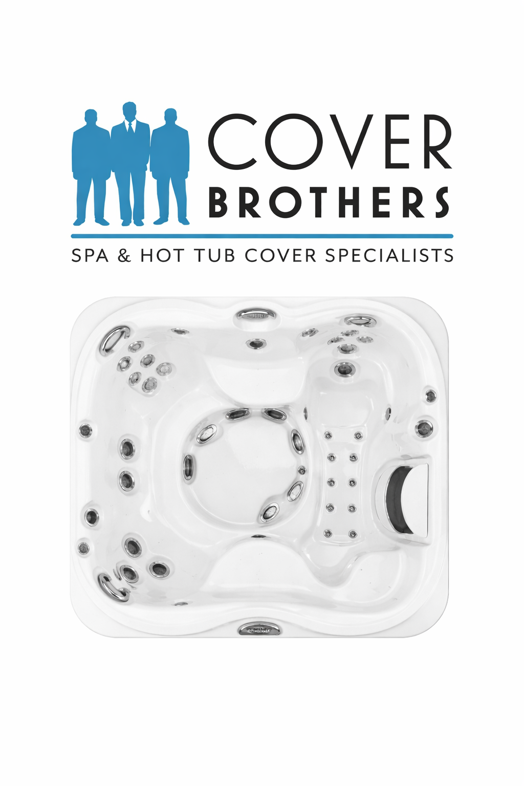 Jacuzzi j-340 spa custom hot tub replacement covers for spas. Quality lid from The Cover Brothers.