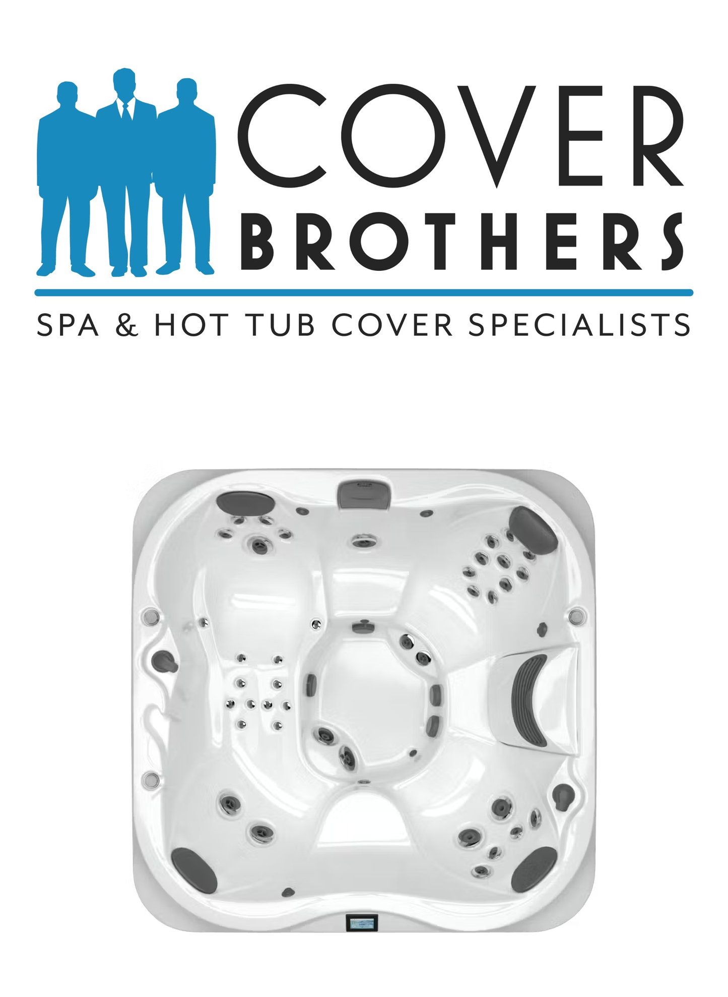 Jacuzzi j-350 spa custom hot tub replacement covers for spas. Quality lid from The Cover Brothers.